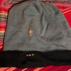 Smartwool Fleece lined Merino Wool Beanie, Seafoam Green, Double layer,  OS